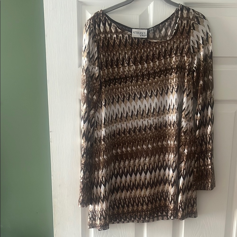 Attitudes by Renee Multicolor Long Sleeve Top